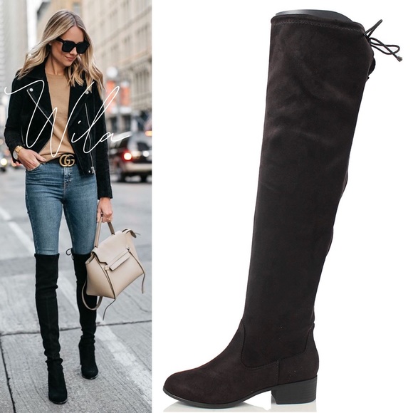 BACK IN STOCK🤩 vegan suede overtheknee boots tall - Picture 8 of 8